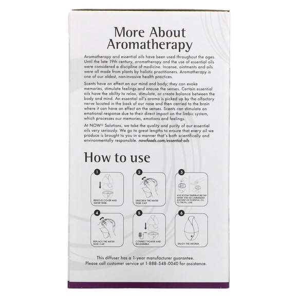 NOW Essential Oils Ultrasonic Aromatherapy Oil Diffuser - Picture 3 of 6